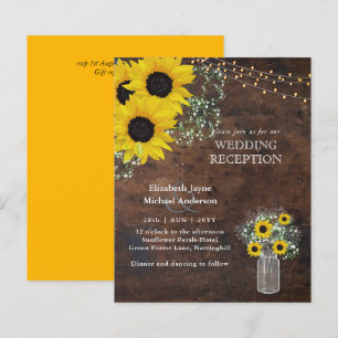 LeahG Budget Mariage RÉCEPTION Tournesols rustique