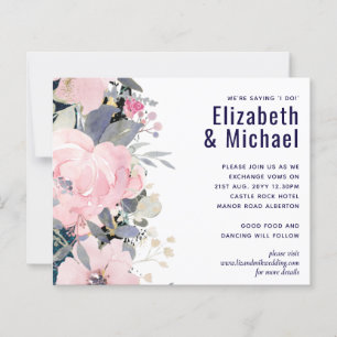 LeahG Budget Mariage rose bleu floral