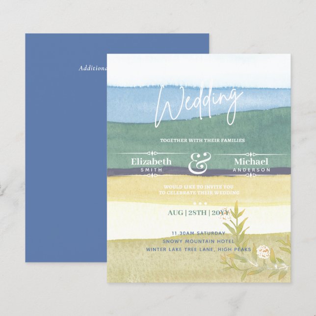 LeahG BUDGET Natures Dream Wedding Invitation (Devant / Derrière)