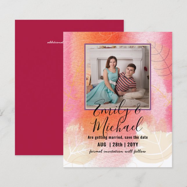 LeahG Budget PHOTO Enregistrer Date Fruity Berry A (Devant / Derrière)