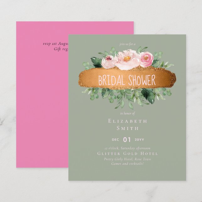 LeahG Budget Rose Glamor Girly Mariage (Devant / Derrière)