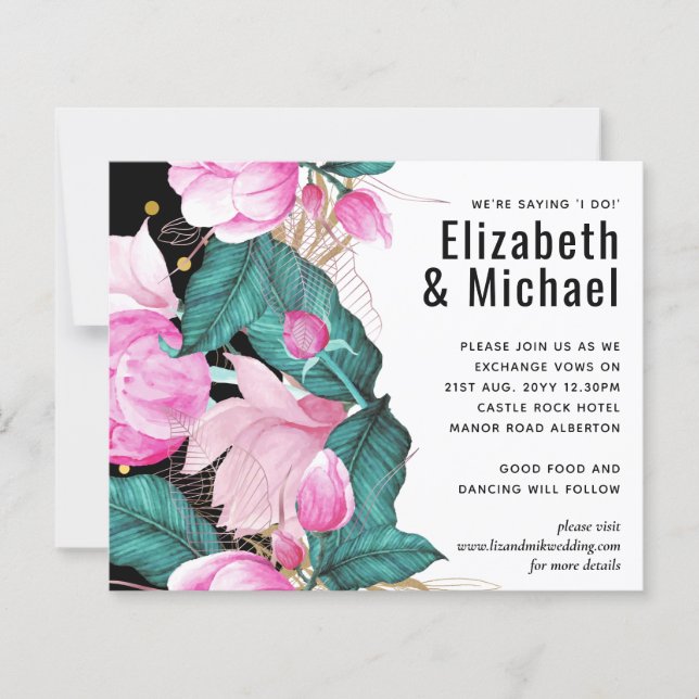 LeahG Budget Rose Roses Plum Moderne Mariage Chic (Devant)