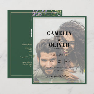 LeahG carton d'invitation de mariage WISTÉRIA viol