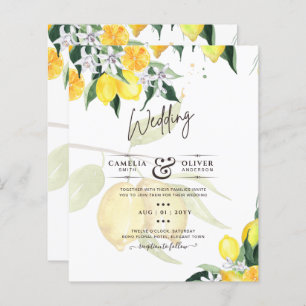 LeahG Citrus Lemons Budget Mariage Inviter Jaune