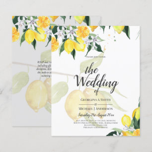LeahG Citrus Mariage de citrons jaunes Invite