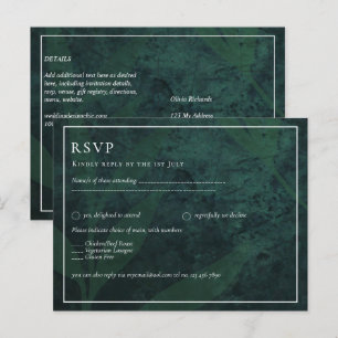LeahG Emerald Green Feuilles de mariage Invitation