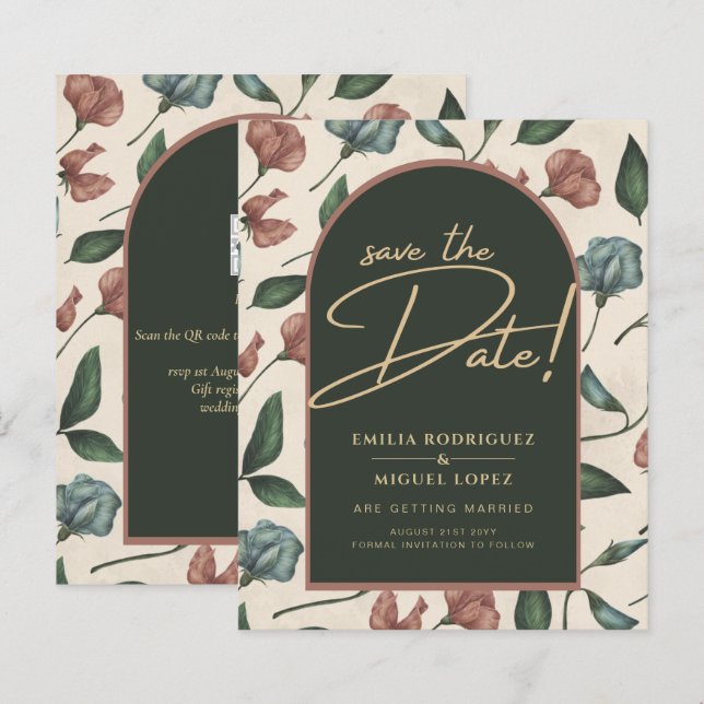 LeahG Emerald Green Terracotta Fall Enregistrer la (Devant / Derrière)