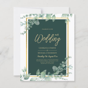 LeahG Eucalyptus Green Gold MARIAGE QR CODE