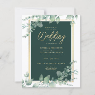 LeahG Eucalyptus Green Gold MARIAGE QR CODE
