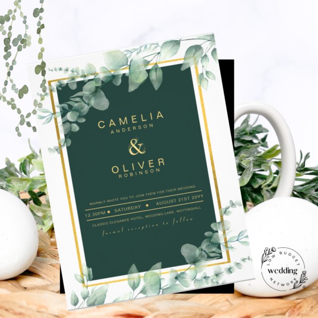 LeahG Eucalyptus Green Gold MARIAGE QR CODE (Créateur téléchargé)