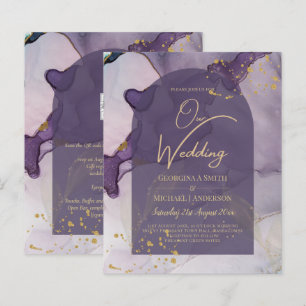 LeahG Ink Ombre violet Lavender Mariage or