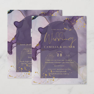 LeahG Ink Ombre violet Lavender Mariage or