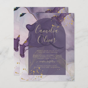 LeahG Ink Ombre violet Lavender Mariage or