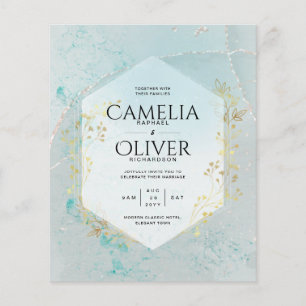 LeahG INK Verre de mer Turquoise Gold Aqua INVITAT