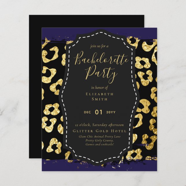 LeahG Jolie fille Posters de animaux de Glam Bache (Devant / Derrière)