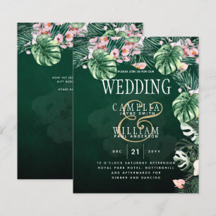 LeahG Mariage botanique vert tropical