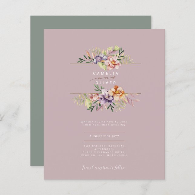LeahG Mariage de fleurs florales Boho printemps ét (Devant / Derrière)