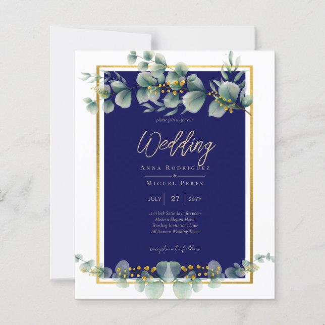 LeahG NAVY BLUE OR Vert Eucalyptus Mariage (Devant)