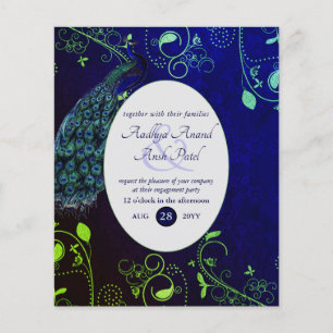LeahG Peacock Bleu Islam Mariage invite