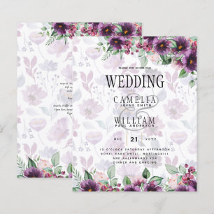 LeahG Plum Purple Berry Mariage Floral Automne Hiv