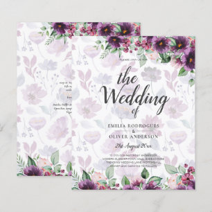 LeahG Plum Purple Berry Mariage Floral Automne Hiv