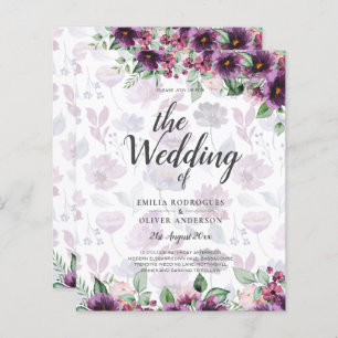 LeahG Plum Purple Berry Mariage Floral Automne Hiv