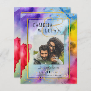 LeahG Rainbow Pride Mariage d'encre PHOTO Date de