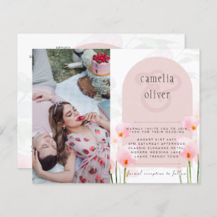 LeahG Rose Calla Lily PHOTO Overlay Mariage Invite