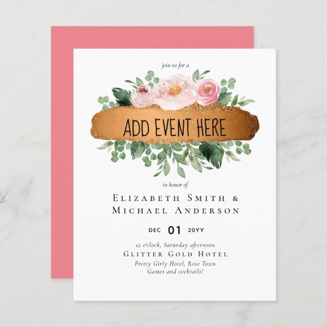 LeahG Rose de budget Gold Glam Mariage (Devant / Derrière)