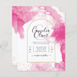 LeahG ROSE OR ENCRE Mariage Abstrait INVITE