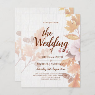 LeahG Terracotta Automne part Mariage Invitation