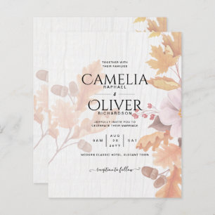 LeahG Terracotta Automne part Mariage Invitation