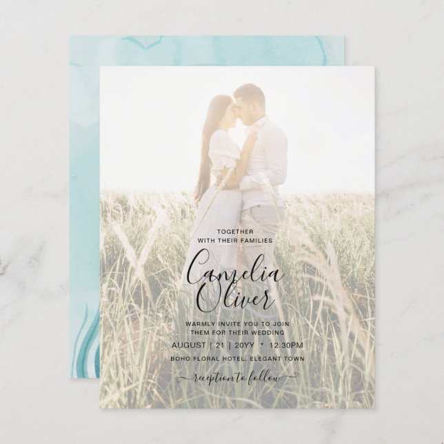 LeahG Verre de mer Océan Coral Turquoise Blue INVI (Devant / Derrière)