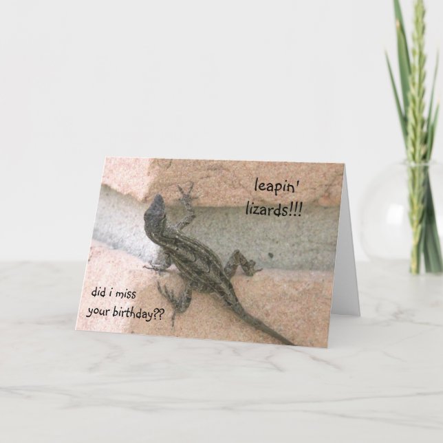 leapin' lizards ! ! drôle de carte d'anniversaire  (Devant)