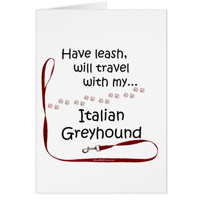 Leash de voyage italien Greyhound (Devant)