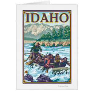 L'eau blanche transportant par radeau - l'Idaho