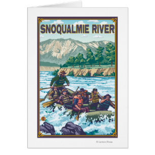 L'eau blanche transportant par radeau - rivière de