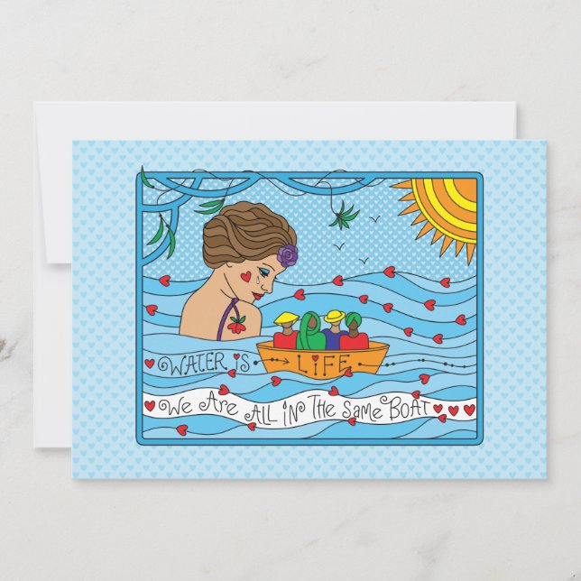 L'eau est la carte Life_Flat 7" x 5" (Devant)