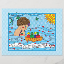 L'eau est la feuille de papier plat Life 11" x 8,5