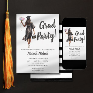 Leavers Graduation Moderne Invitation tendance