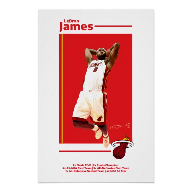 LeBron James Miami Heat Poster (Devant)