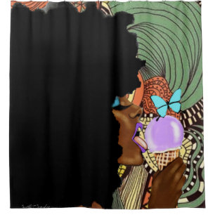 Léché REMÉLANGEZ le rideau en douche