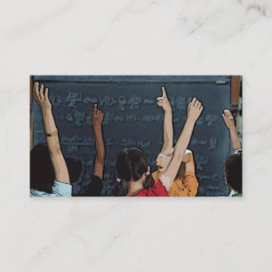 L'école badine des cartes de visite de professeur