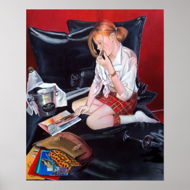 L'école est épuisé tirage druck poster femme peint (Devant)