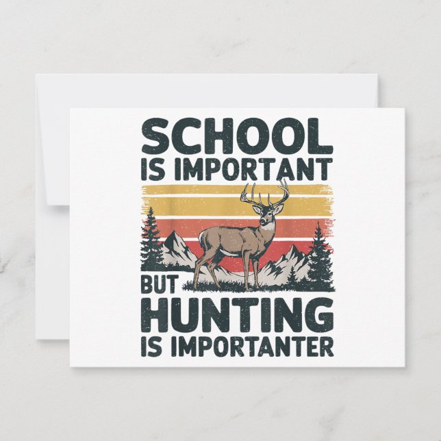 L'école est importante mais la chasse est plus imp (Devant)