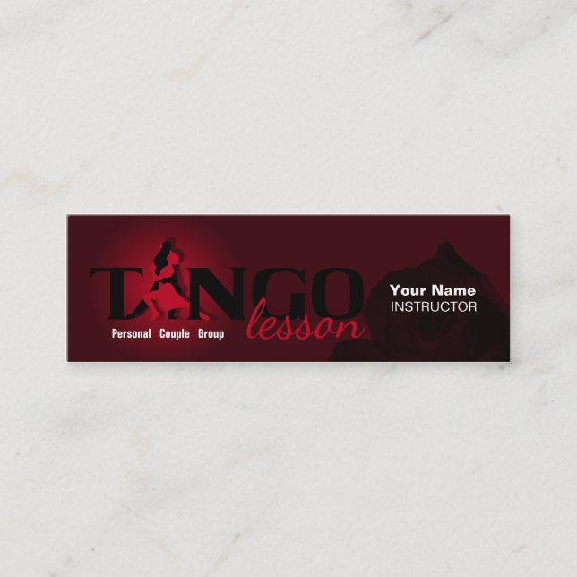 Leçon de tango - Affaires, carte de profil (Devant)