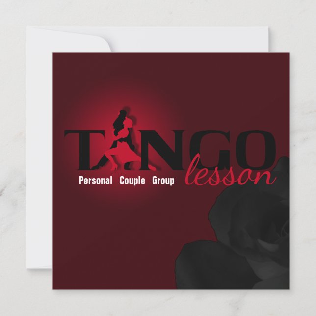 Leçon de tango - Carte, Invitation (Devant)