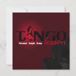 Leçon de tango - Carte, Invitation