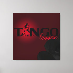 Leçon de tango - toile enveloppée