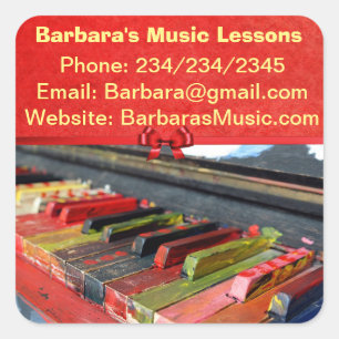 Leçons de piano Stickers promotionnels